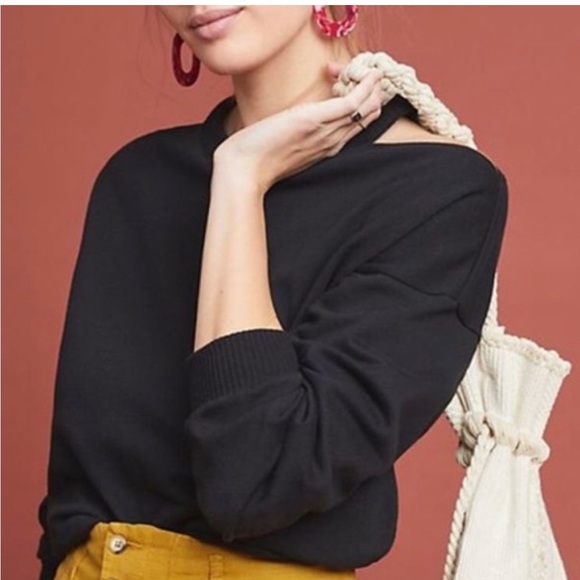 Anthropologie Maeve cold shoulder  sweatshirt - Picture 2 of 7
